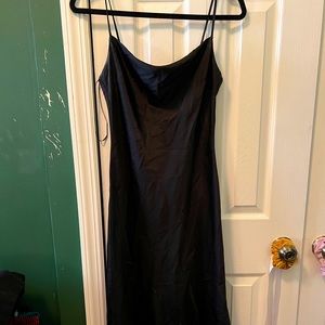 Ankle length silk dress